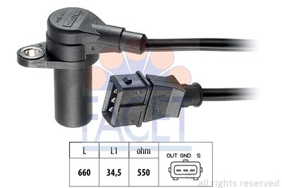FACET 9.0149 Датчик положения коленвала для OPEL ASTRA F Фургон/универсал (T92)
