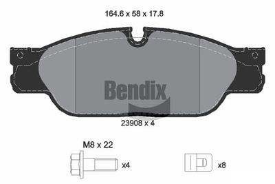 BENDIX Braking BPD2063 Тормозные колодки и сигнализаторы  для JAGUAR S-TYPE II (X200) 2.7 D