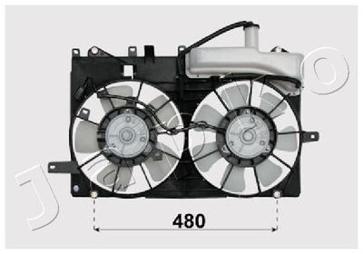 Вентилятор, охлаждение двигателя JAPKO VNT152020 для TOYOTA PRIUS