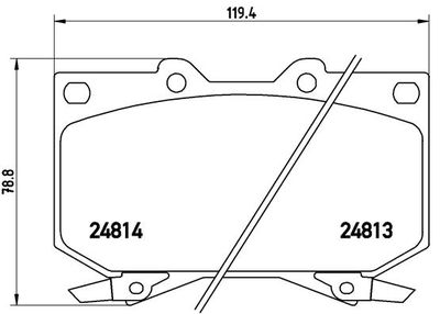 Комплект тормозных колодок, дисковый тормоз BREMBO P 83 108 для TOYOTA TUNDRA