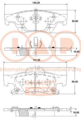 Комплект тормозных колодок, дисковый тормоз IAP QUALITY PARTS 704-10052 для RENAULT SCÉNIC