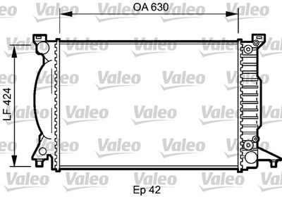 VALEO 735025 Радиатор охлаждения двигателя  для AUDI A4 (Ауди А4)