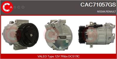 COMPRESOR CLIMATIZARE CASCO CAC71057GS
