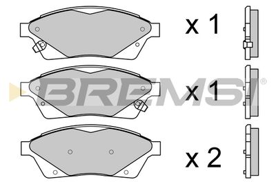 Комплект тормозных колодок, дисковый тормоз BREMSI BP3694 для CADILLAC SRX