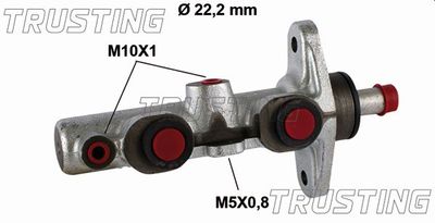Главный тормозной цилиндр TRUSTING PF374 для HONDA CIVIC