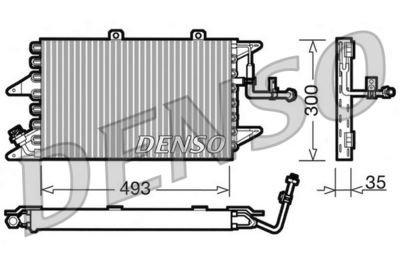 Конденсатор, кондиционер DENSO DCN09096 для FIAT PUNTO