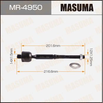 MASUMA MR-4950 Наконечник рулевой тяги  для NISSAN TIIDA Наклонная задняя часть (C11) 1.8