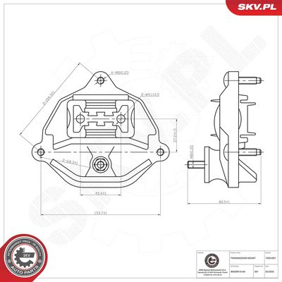 SUPORT TRANSMISIE AUTOMATA ESEN SKV 75SKV821 5