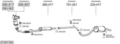 SISTEM DE ESAPAMENT BOSAL SYS07356