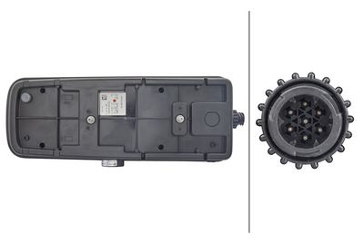 Achterlicht Rechts (LED, 24V, met indicator, anti-fog licht, achteruitrijlicht, met stoplicht, parkeerlicht, reflector, met omkeersignaal, zijspeling, aansluiting: Side AMP 7PIN Bayonet) past: MAN TGL