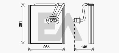 Испаритель, кондиционер EACLIMA 43B28010 для HYUNDAI SANTA FE