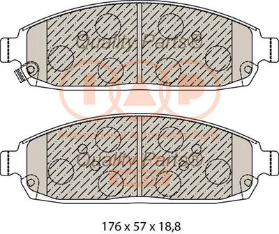Комплект тормозных колодок, дисковый тормоз IAP QUALITY PARTS 704-10049 для JEEP COMMANDER