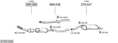 Układ wydechowy BOSAL SYS01028