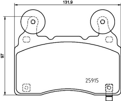 Комплект тормозных колодок, дисковый тормоз HELLA 8DB 355 039-481 для CHEVROLET CORVETTE