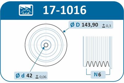 Remenica, kľukový hriadeľ IJS GROUP 17-1016