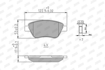 BREMSBELAGSATZ SCHEIBENBREMSE JURID 573170J 1