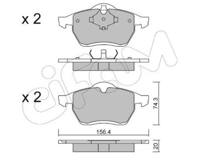 Bremsbelagsatz, Scheibenbremse