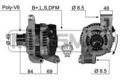 ERA 210439 Генератор для FORD FOCUS II седан (DB_, FCH, DH)