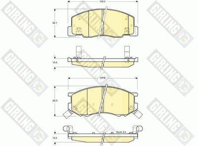 GIRLING 6131579 Тормозные колодки и сигнализаторы для TOYOTA PREVIA I (_R1_, _R2_) 2.4 4WD (TCR21_, TCR20_)