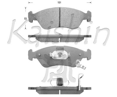 Комплект тормозных колодок, дисковый тормоз KAISHIN FK10135 для KIA CLARUS