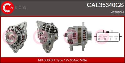 CASCO CAL35340GS Генератор для MITSUBISHI LANCER VII универсал (CS_W, CT_W)