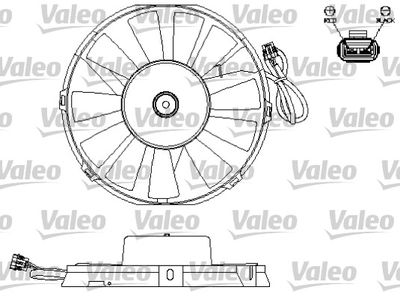 Вентилятор, охлаждение двигателя VALEO 696172 для OPEL ASTRA