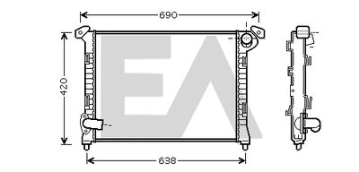 EACLIMA 31R07145 Радиатор охлаждения двигателя для MINI