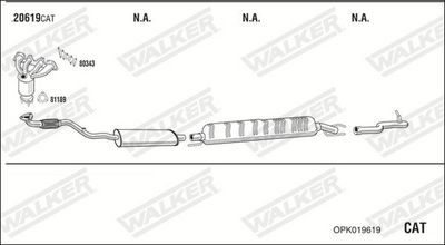Изпускателна система WALKER OPK019619