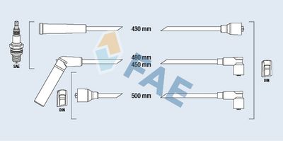 комплект запалителеи кабели FAE 83561