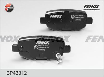 Комплект тормозных колодок, дисковый тормоз FENOX BP43312 для CHERY BEAT