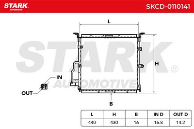 кондензатор, климатизация STARK SKCD-0110141