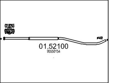 Средний глушитель выхлопных газов MTS 01.52100 для CITROËN GS