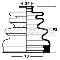 Bellow, drive shaft FIRST LINE FCB2829