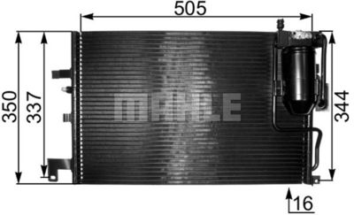Конденсатор, кондиционер MAHLE AC 322 000S для SAAB 9-3