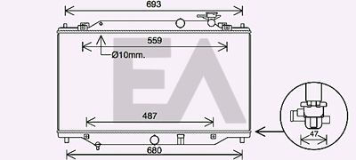 Радиатор, охлаждение двигателя EACLIMA 31R52125 для MAZDA 3