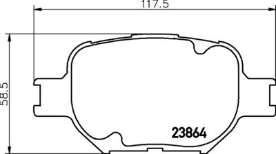 Комплект тормозных колодок, дисковый тормоз HELLA 8DB 355 027-991 для TOYOTA CALDINA
