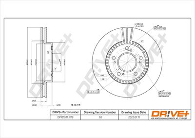 Тормозной диск Dr!ve+ DP1010.11.1179 для HONDA PRELUDE