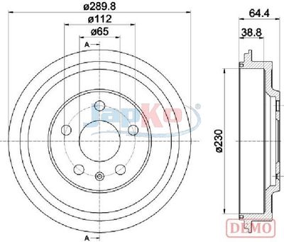 спирачен барабан JAPKO 560911C