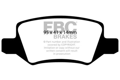 Комплект тормозных колодок, дисковый тормоз EBC Brakes DP21438 для MERCEDES-BENZ VANEO