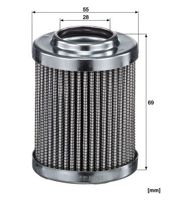 Hydraulisch filter (patroon) past: HAMM HD 10, HD 110, HD 90 LIEBHERR LTM1300-6.2, LTM1500-8.1, LTM1750-9.1