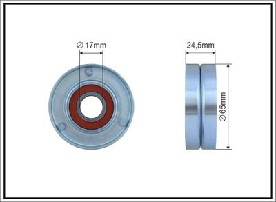 Įtempiklio skriemulys, V formos rumbuotas diržas