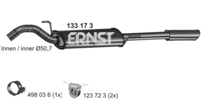 Глушитель выхлопных газов конечный ERNST 133173 для VW PASSAT