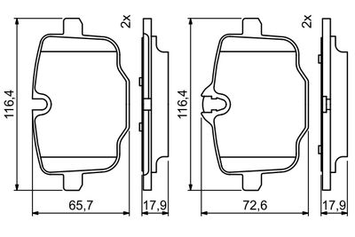 SET PLACUTE FRANA FRANA DISC BOSCH 0986494759 6