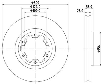Тормозной диск HELLA 8DD 355 108-021 для NISSAN PATHFINDER