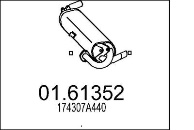 Глушитель выхлопных газов конечный MTS 01.61352 для TOYOTA MR2