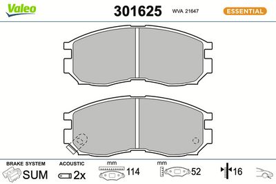 BREMSBELAGSATZ SCHEIBENBREMSE