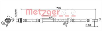 Тормозной шланг METZGER 4111519 для LEXUS NX