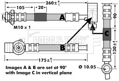 Brake Hose Borg & Beck BBH7148