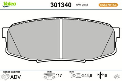 SET PLACUTE FRANA FRANA DISC VALEO 301340