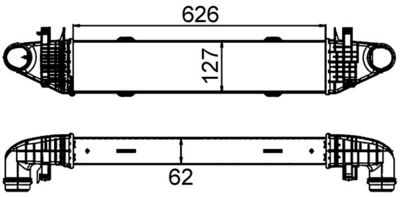 Intercooler, inlaatluchtkoeler - CI428000S - MAHLE